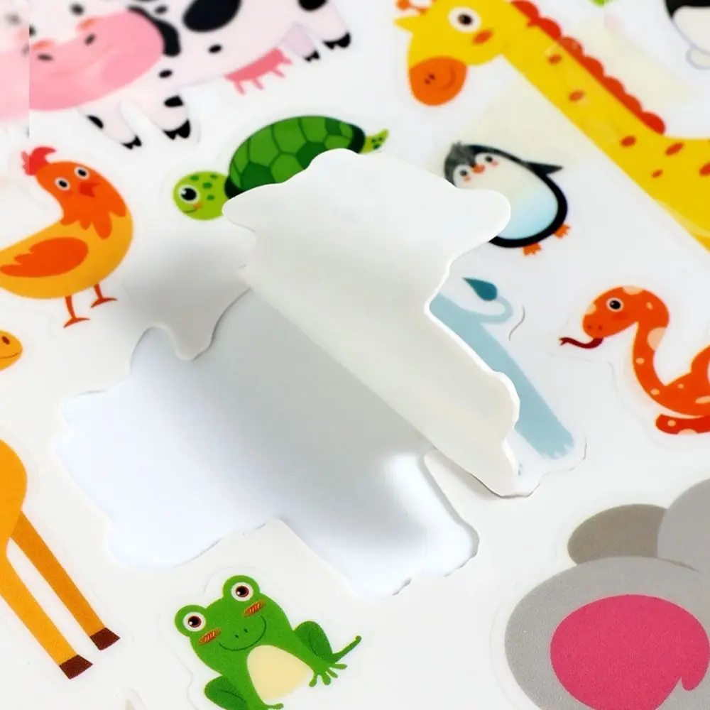 Reusable Cartoon Jelly Sticker Silent Book Multi-theme Animal Vehicle Quiet Book Interaction Game Multicolor Puzzle Gift