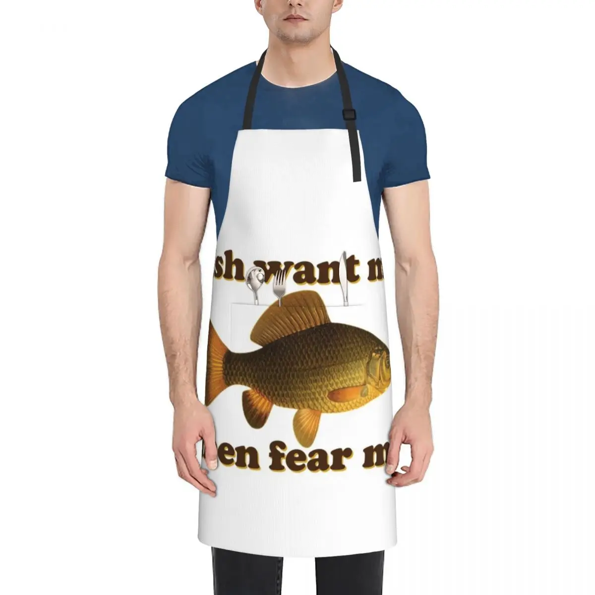 

fish want me men fear me Apron Kitchen Items Kitchen And Home Items Korean Apron
