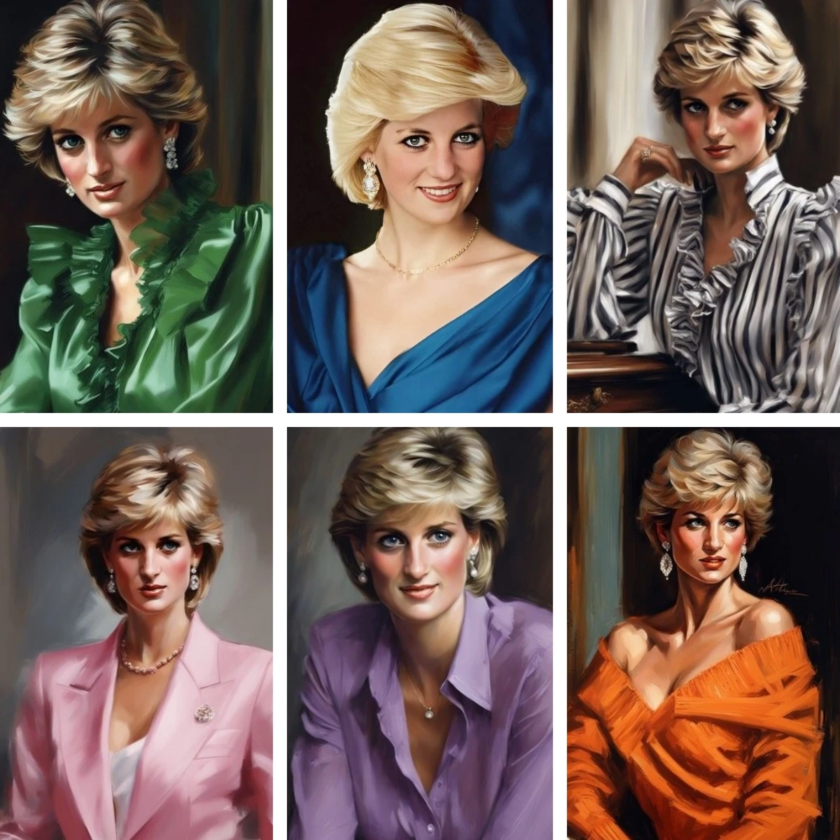5D Celebrity Woman Diamond Painting Princess of Wales Portrait Full Drill DIY Diamond Art Kits Royal Elegant Wall Art Poster