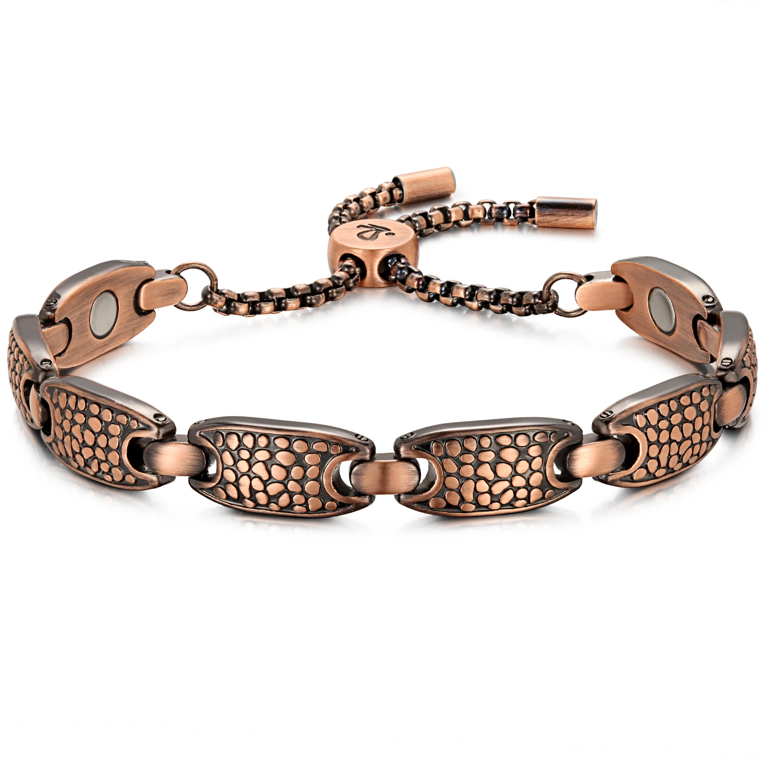 

Rainso Spots Copper Bracelet For Women Healing Magnetic Bracelet Viking Arthritis Sleep Aid Adjust Chain 4in1 Bio Energy Jewelry