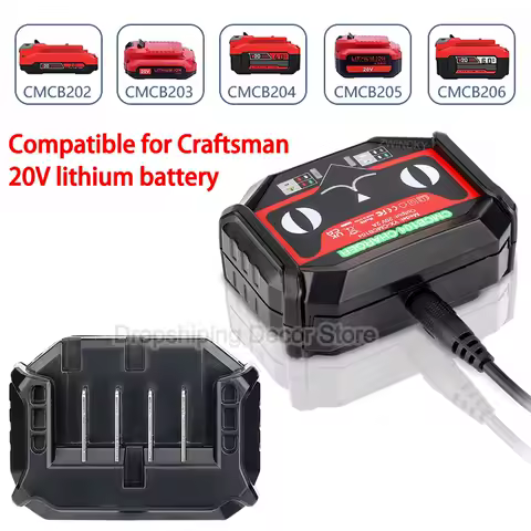 Battery Charger For Craftsman 20V Lithium Battery Replacement Li-ion Battery Charger For Craftsman CMCB201 CMCB202 CMCB204