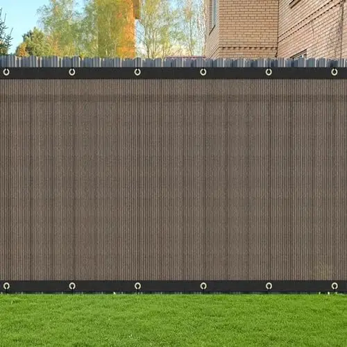 4' x 58' Privacy Fence Screen Heavy Duty Windscreen Cover Shade Net Cloth Fencing Fabric Mesh Tarp with Brass Grommets