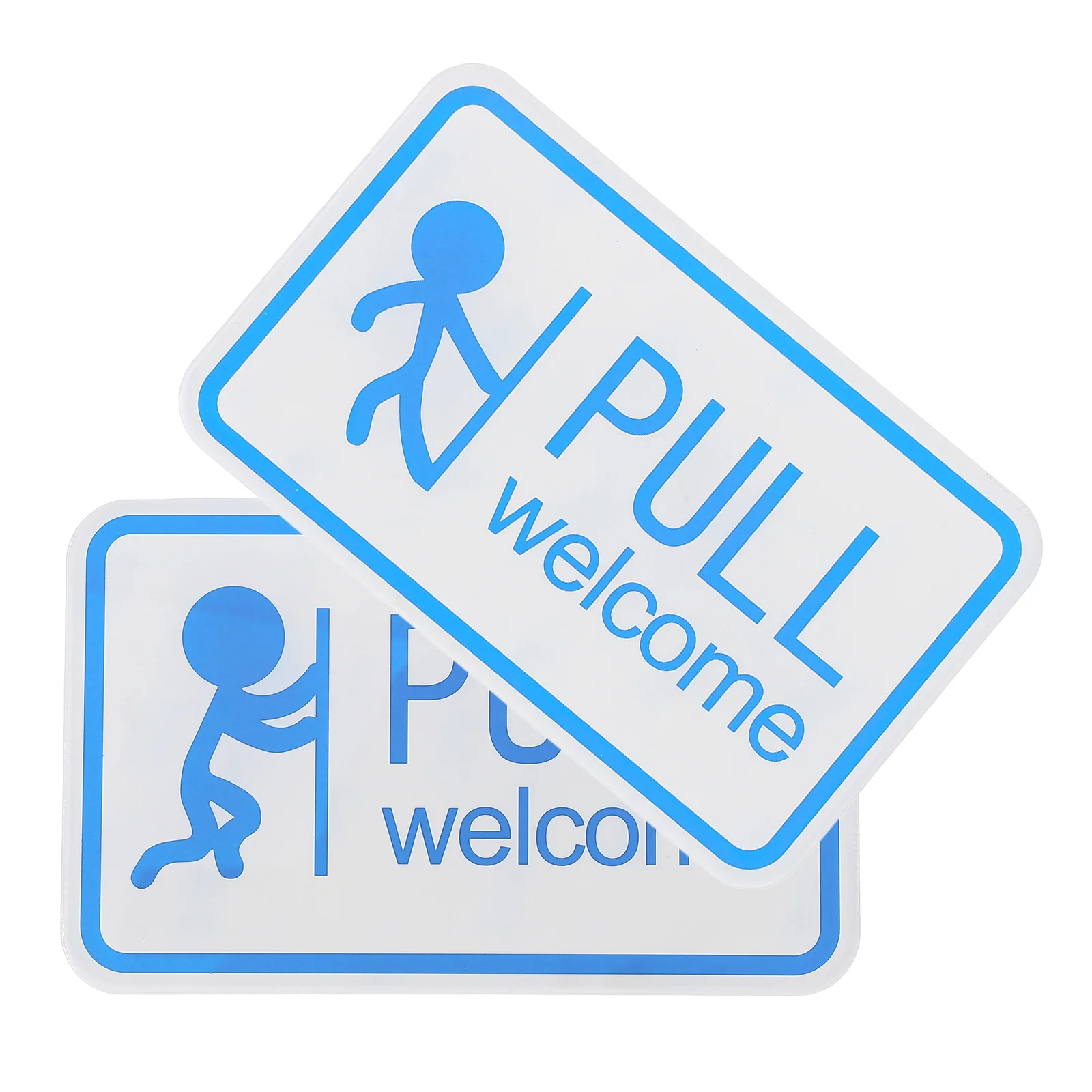 2 قطعة لاصقة دفع سحب لافتة للباب مادة الاكريليك سهلة التلوين مؤشرات واضحة للمناطق عالية المرور #6