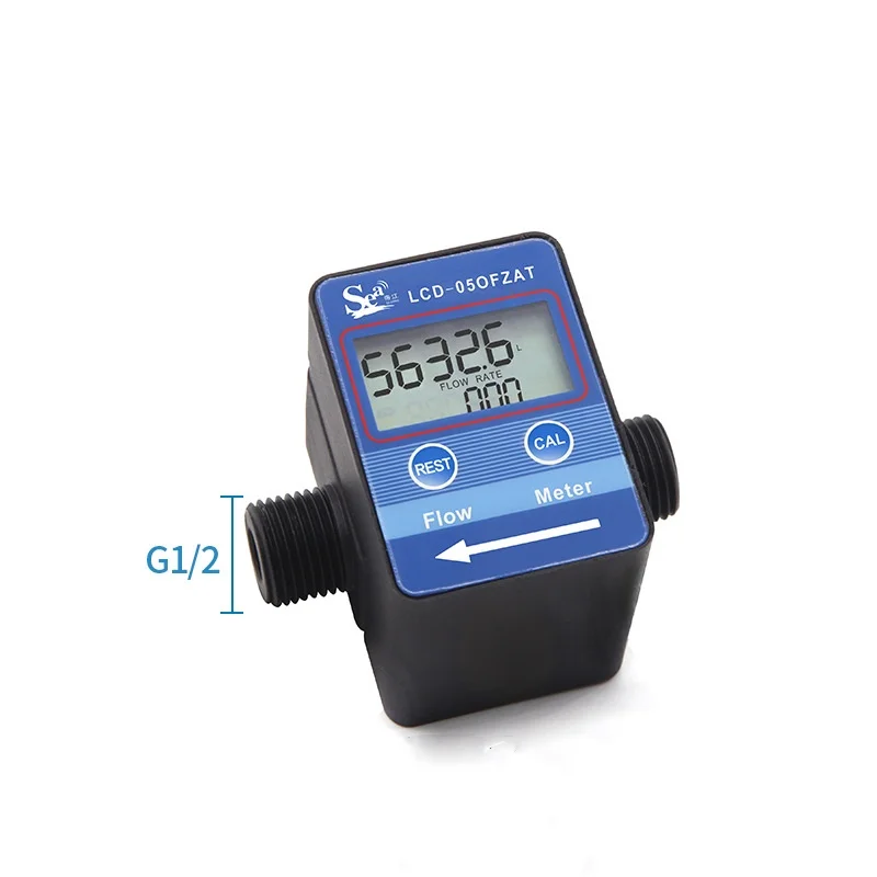 G1/2 G3/4 Inch Digital LCD Water Milk Oil Flow Sensor Meter Flowmeter Totameter Flow Measuring Instruments