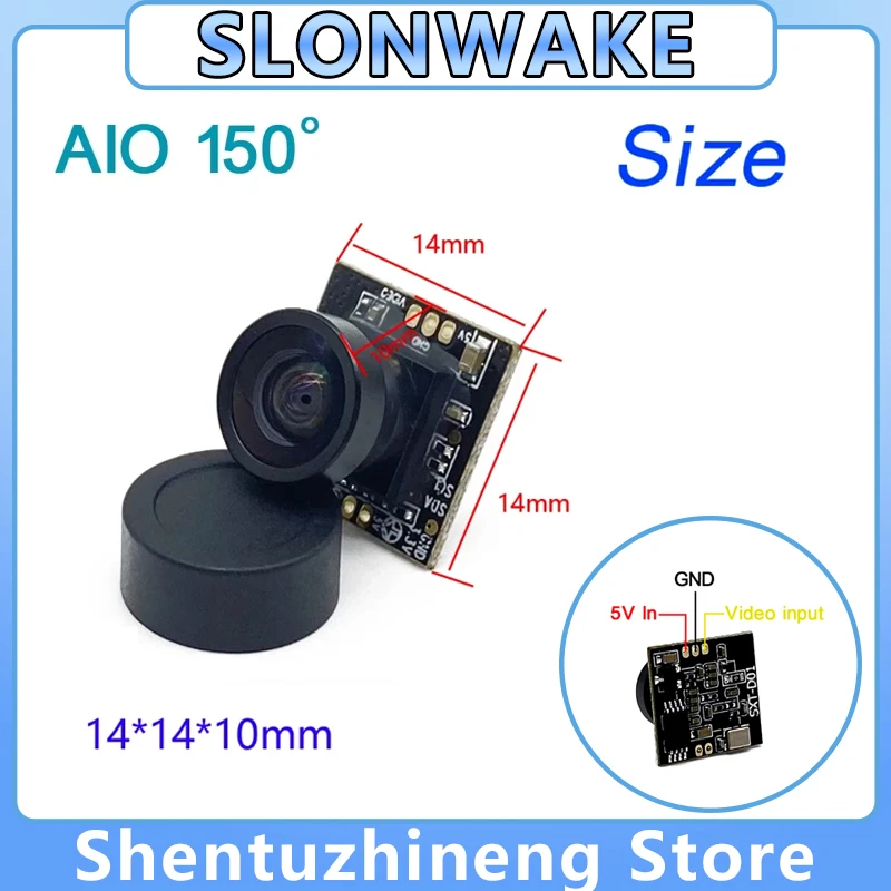 SLONWAKE 5.8g FPV Camera CMOS 800TVL Mini FPV Camera Power 5V PAL 150 degre viedo camera adjustable For RC FPV Racing Drone