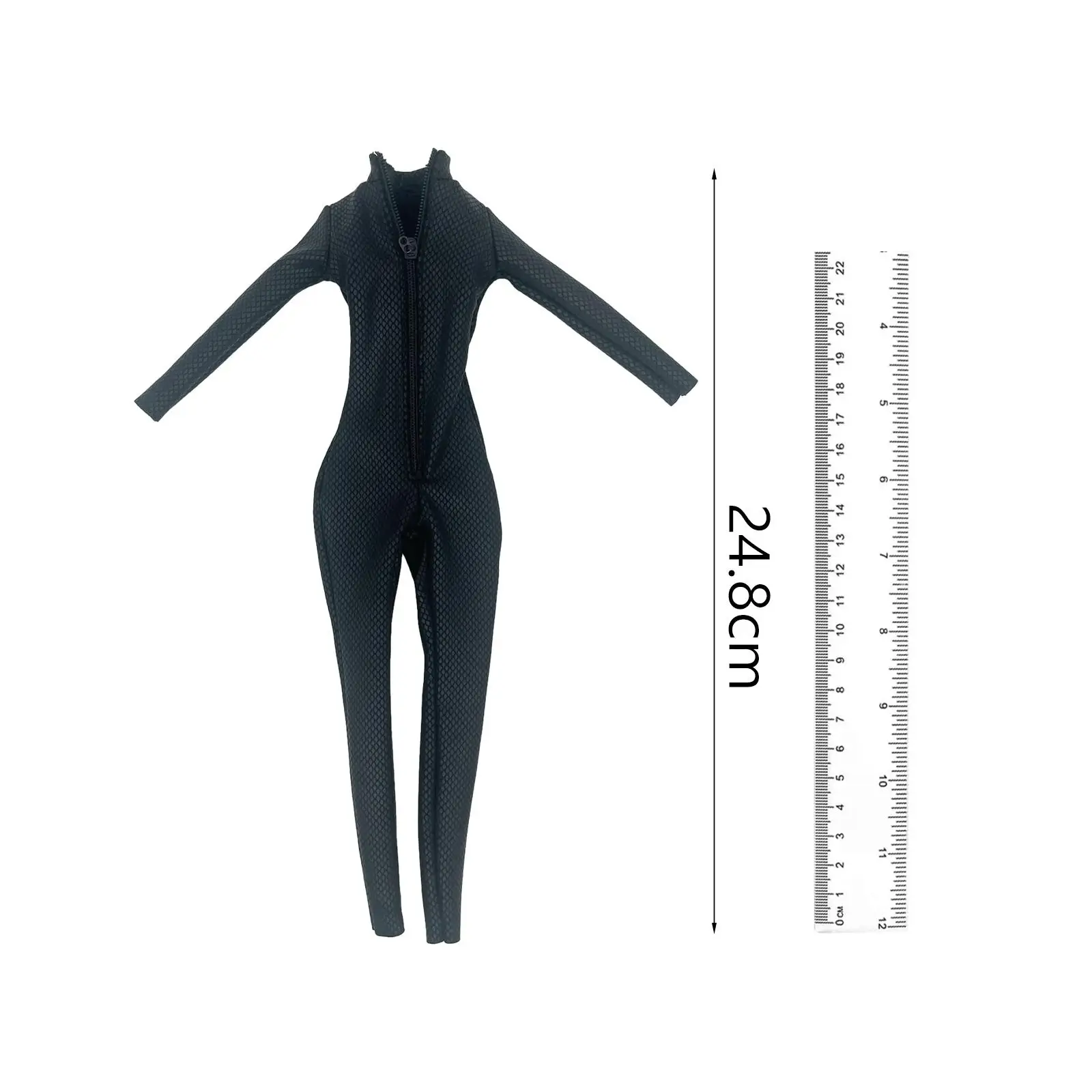 Fashion 1/6 PU Leather Jumpsuit Costume for 12" Action Figures Doll Model