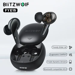 [Triple Dynamic] BlitzWolf BW-FYE15 Auriculares TWS Auriculares compatibles con bluetooth HiFi Estéreo Bajo Baja latencia Smart Touch HD Llamadas Auriculares para teléfono