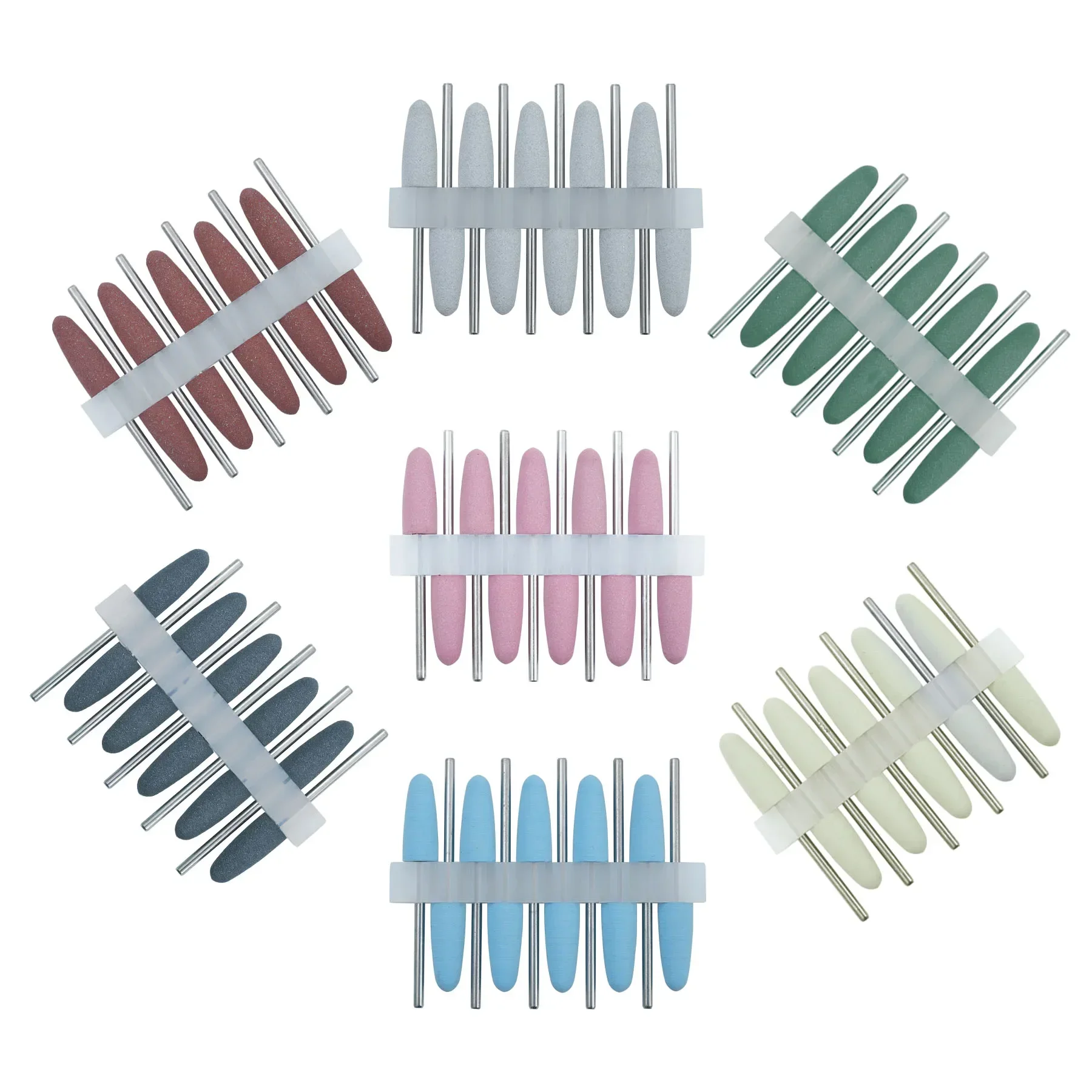 10pcs/set Nail Drill Bit Rubber Manicure Drills Electric Rotary Milling Cutter Polishing Tools Nail Bits Salon Accessories