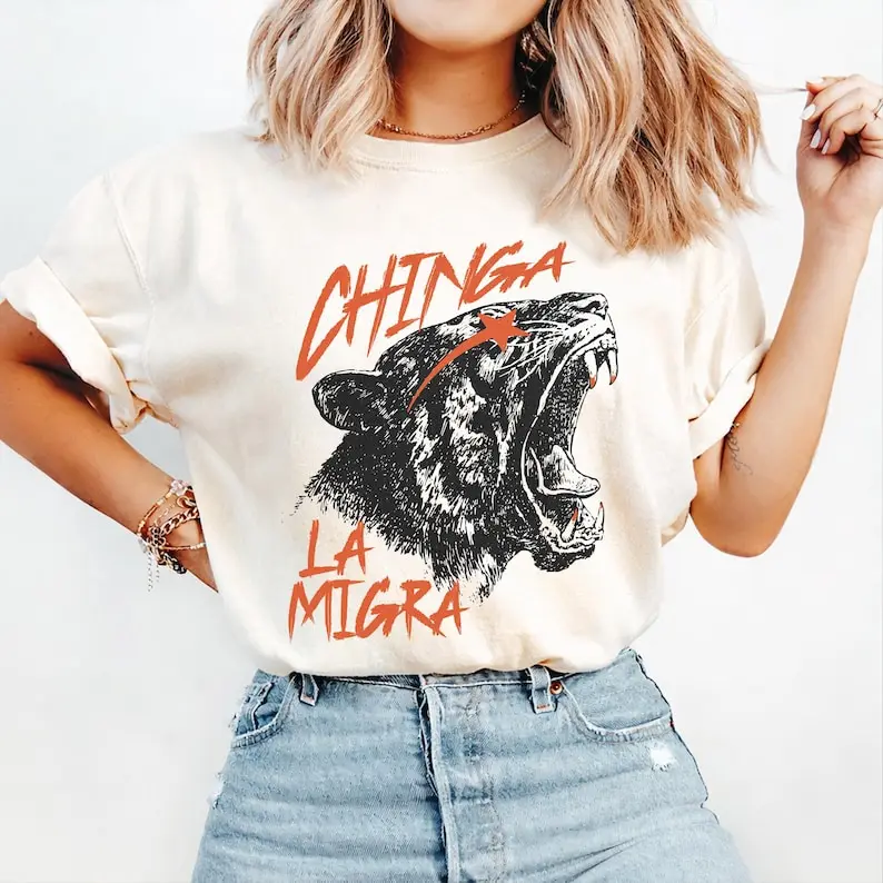 Anti Ice Protest Shirt, Chinga La Migra, Colors Tiger Tee