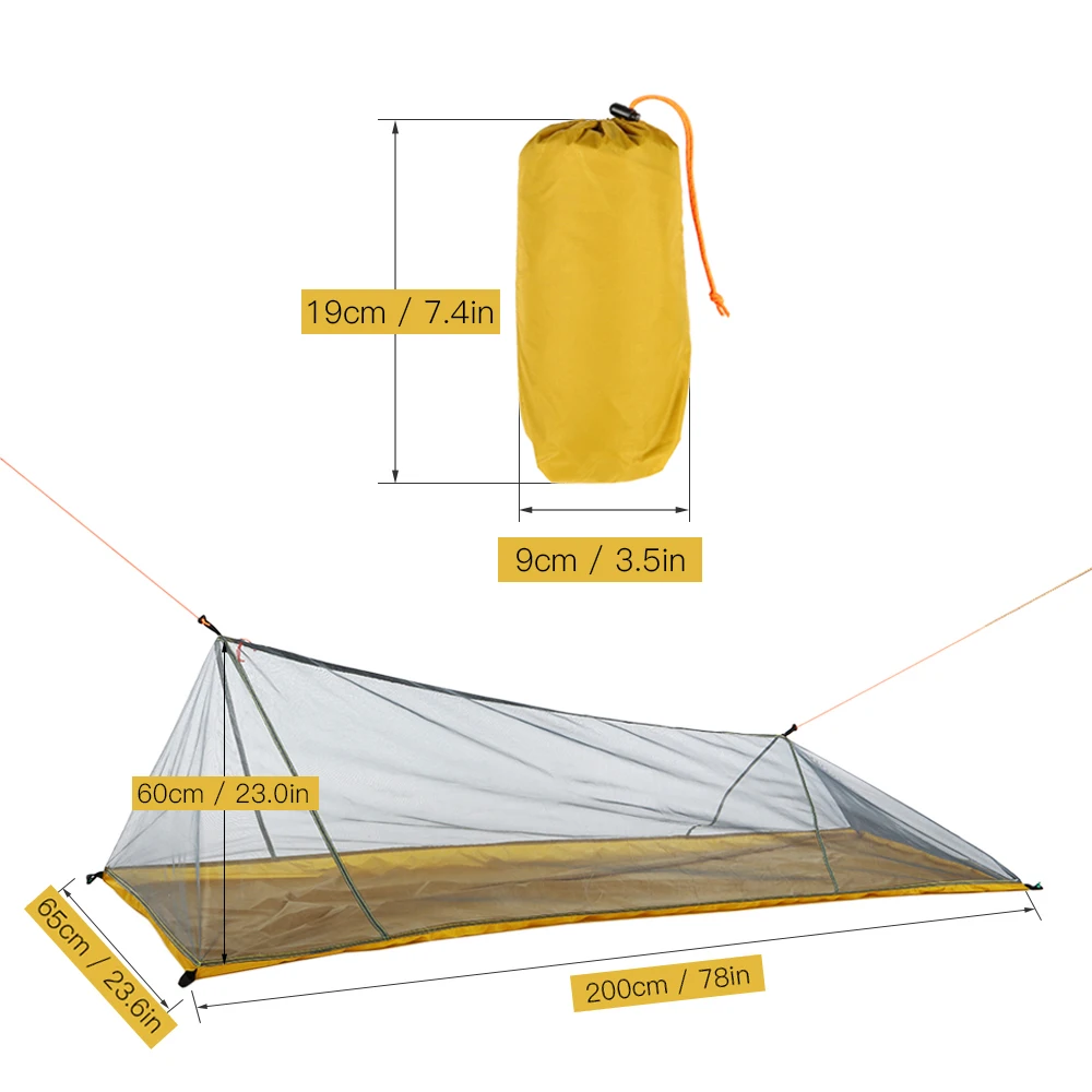 Namiot kempingowy na zewnątrz Ultralekki namiot siatkowy Moskitiera Siatka odstraszająca owady Fajny sprzęt kempingowy Artykuły turystyczne