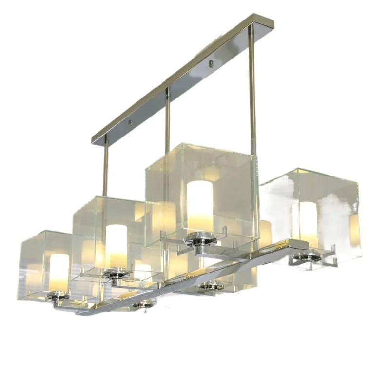 

American industrial style dining table bar lamp, new Chinese rectangular tea room lamp, hotel reception