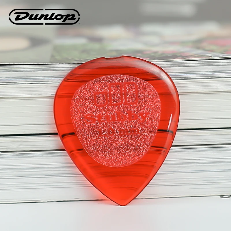 Dunlop Guitar Picks Stubby Tear Plectrum Mediator Durable Clear 474 1/ 2/ 3mm for Bass Acoustic Electric Guitar Accessories