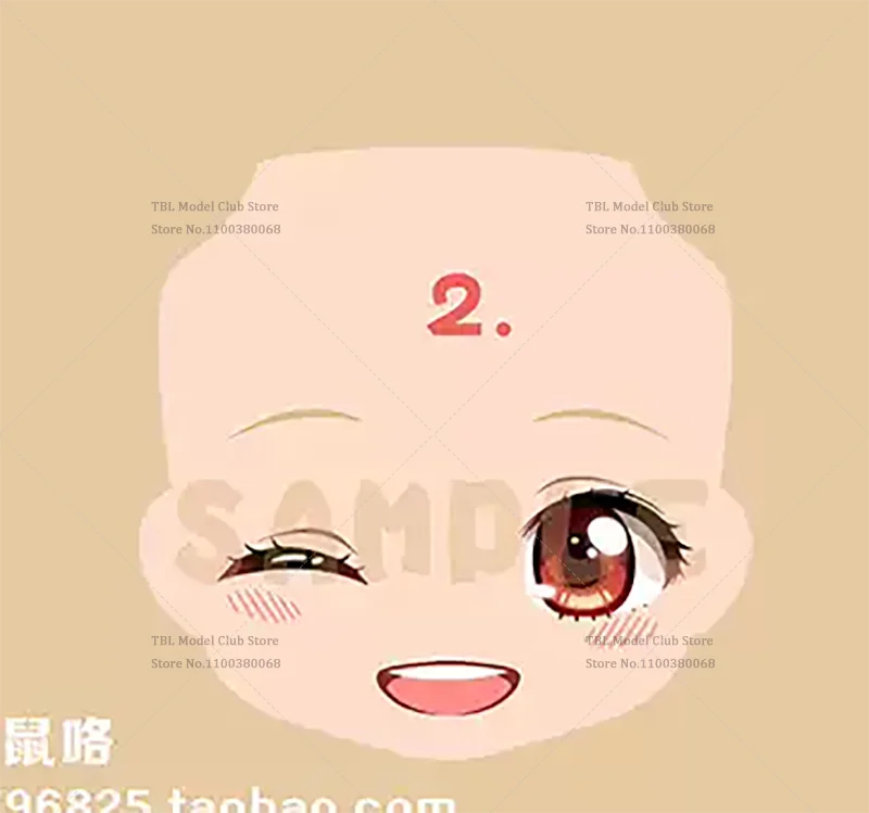 Gsc Doll Replace Face OB11 Head Split Accessory 1/12 Scale Lycoris Recoil Nishikigi Chisato For 6-inch Action Figure Soldier
