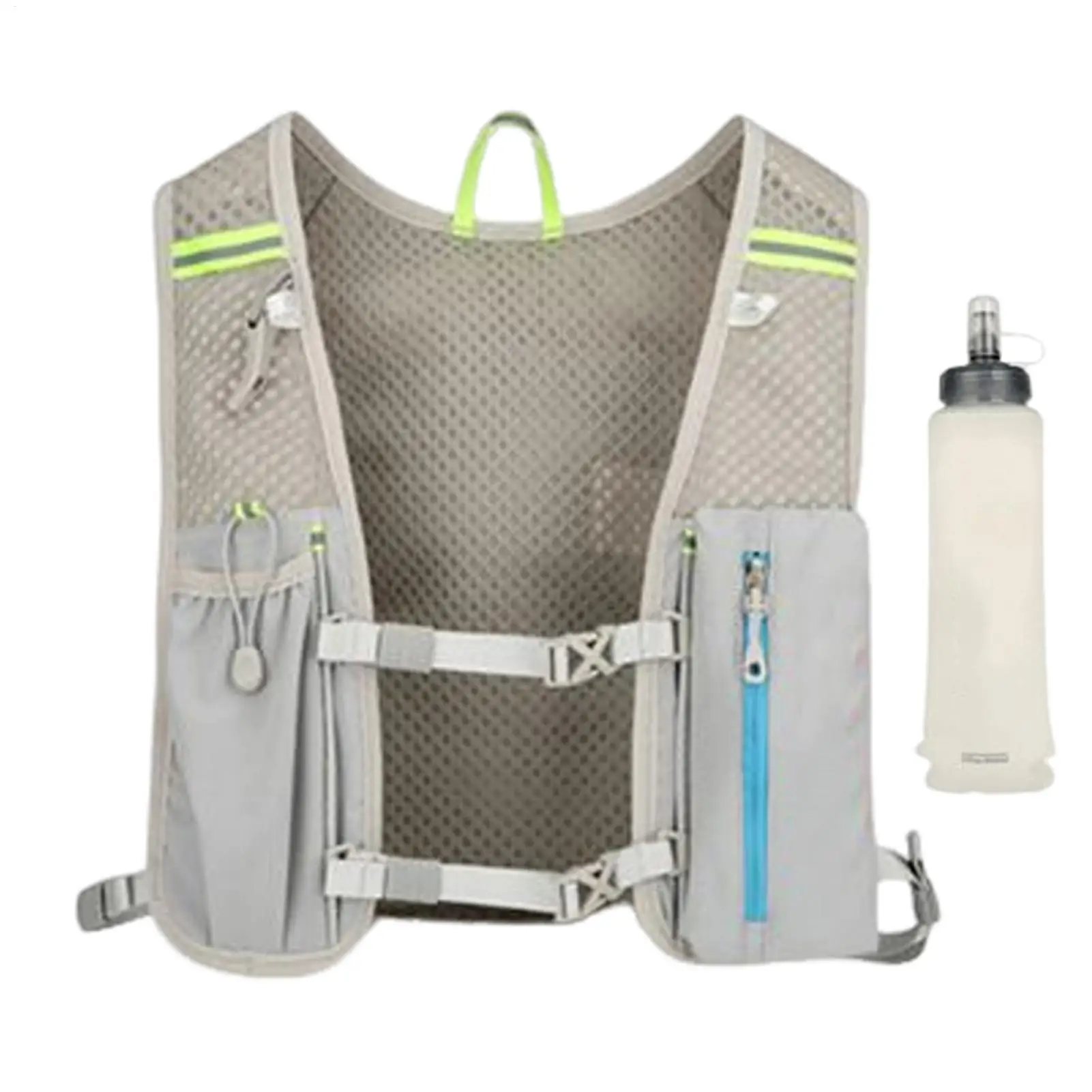 

Рюкзак для беговой воды, светоотражающий рюкзак для бутылки с водой с мягкой бутылкой 500 мл, регулируемый ремешок, светоотражающий пузырь для охоты