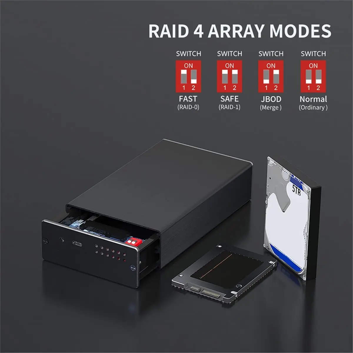 [VALUE PACK]2.5 Inch Dual Bay Hard Drive Enclosure USB3.0 to 2.5