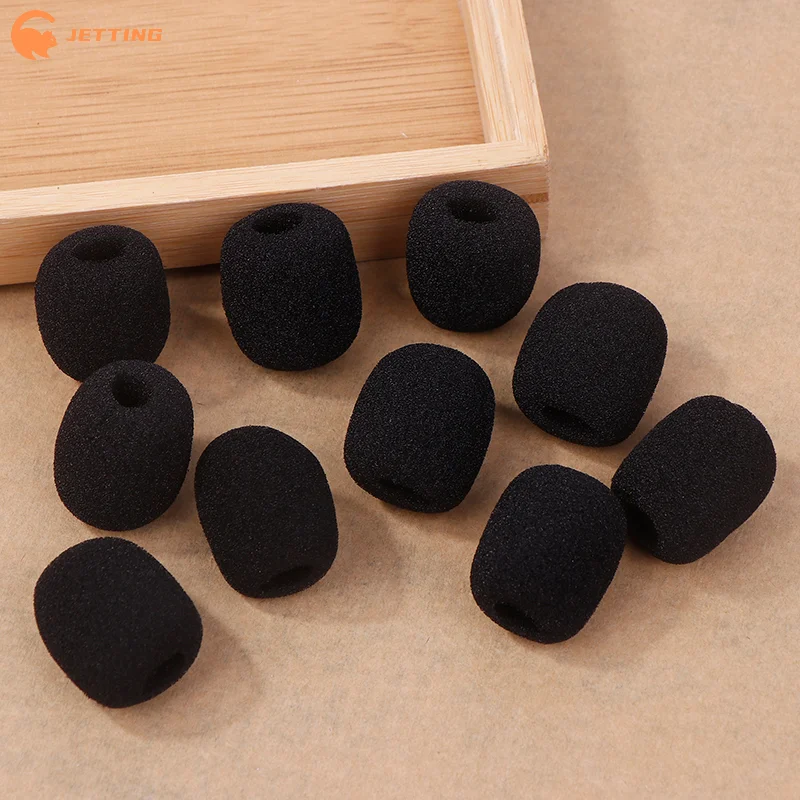 (New) 20/10PCS Black Headset Sponge For Motorcycle Intercom Helmet Bluetooth Headset Microphone Accessories