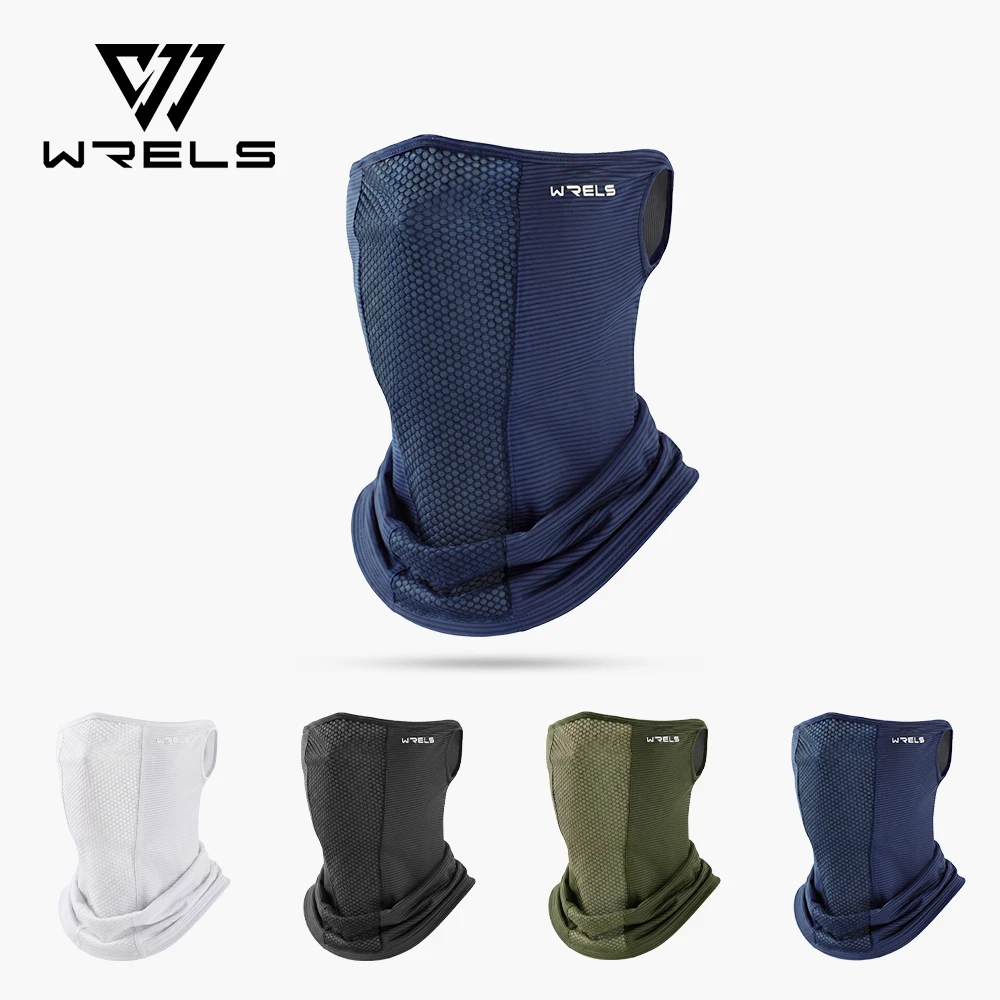 

WRELS Neck Gaiter UV Protection Face Mask UPF 50+ Cooling Ear Hook Scarf Bandana Summer Cycling Fishing Outdoor Tactical Mask