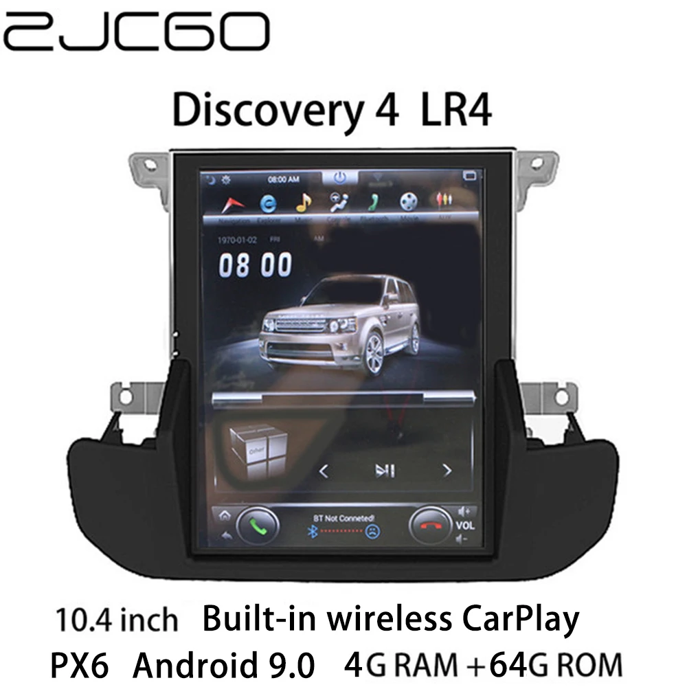 

ZJCGO Car Multimedia Player Stereo GPS Radio NAVI Navigation Android 9 10.4 Screen for Land Rover Discovery 4 LR4 L319 2009~2016