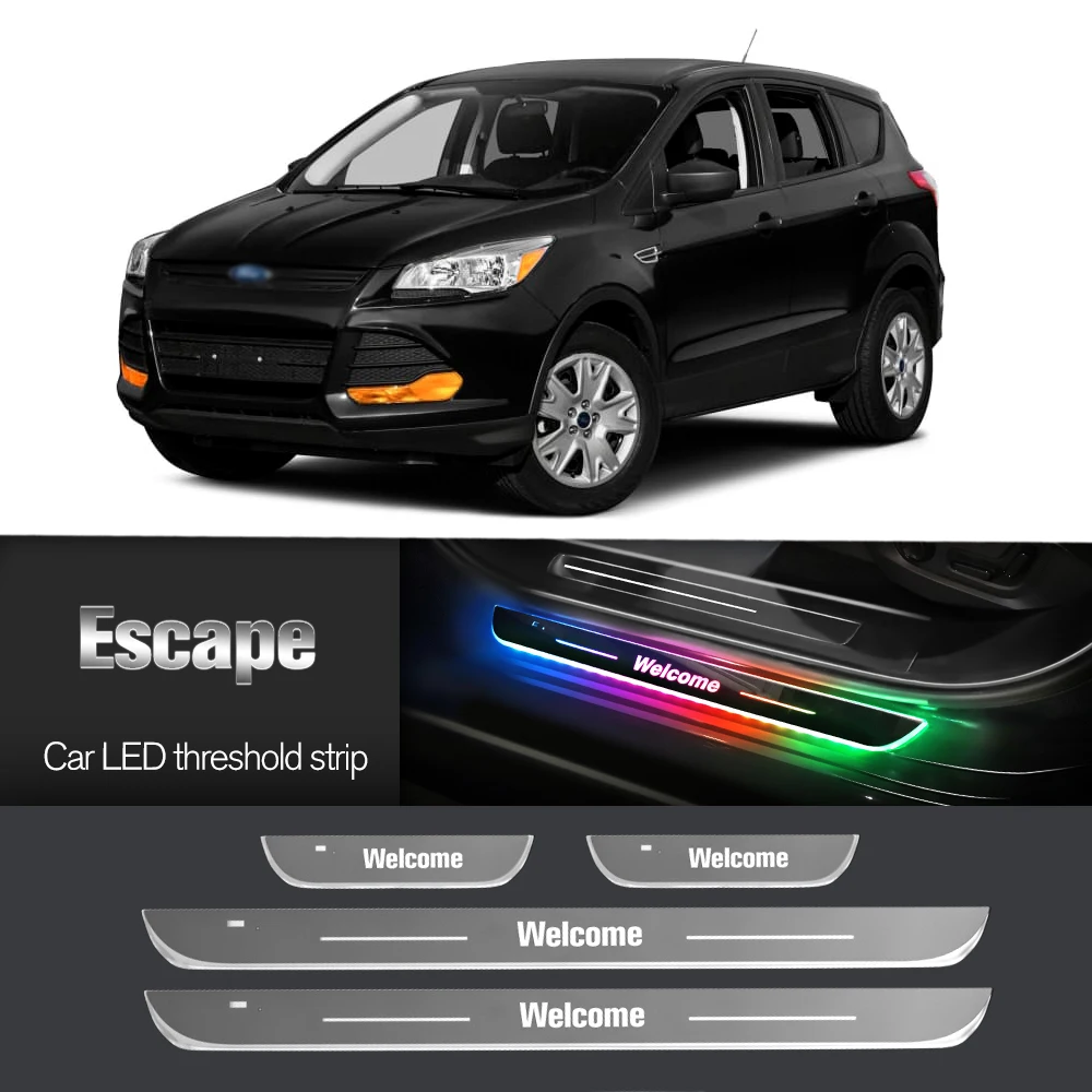 

Car Door Sill Light For Ford Escape 2001-2023 2013 2014 2019 2020 Customized Logo LED Welcome Threshold Pedal Lamp Accessories