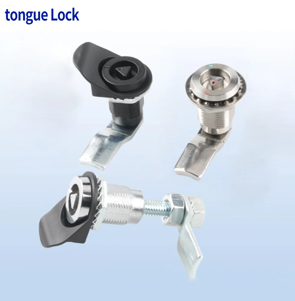 Telescopic tongue lock compression type turning lock train lock electrical cabinet door lock triangle lock MS816
