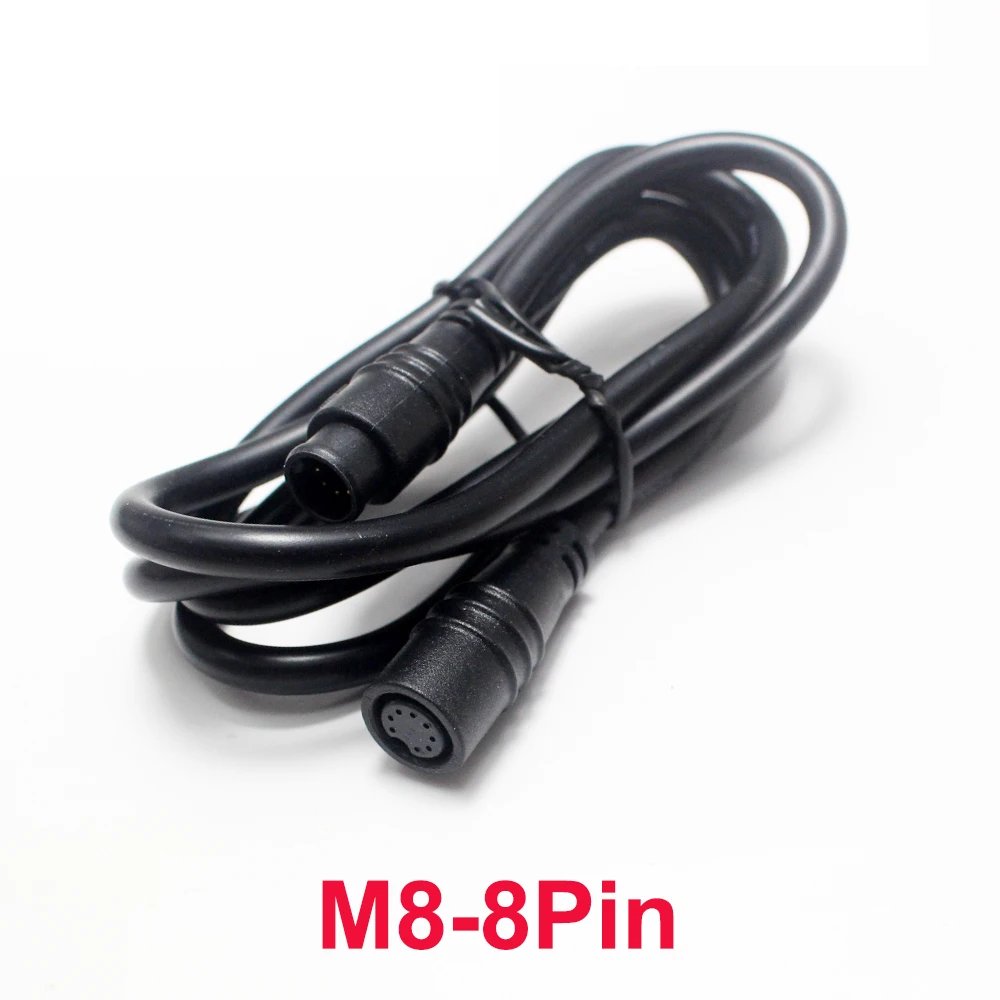 M8 2 3 4 5 6 8 Pin 1M E-bike Speed Sensor male to female M/F Extension connector Cable Electric Bicycle Waterproof Ebike Wire