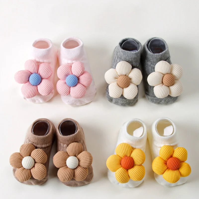 

New Cute Flower 0-12 Months Baby Anti slip Socks