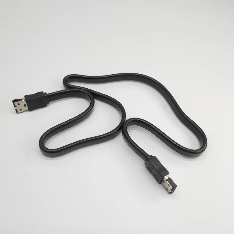 E-SATA eSATA e SATA Male to  M/M Extension Data Sync Cable Line for External Portable Hard Drive HDD 50cm