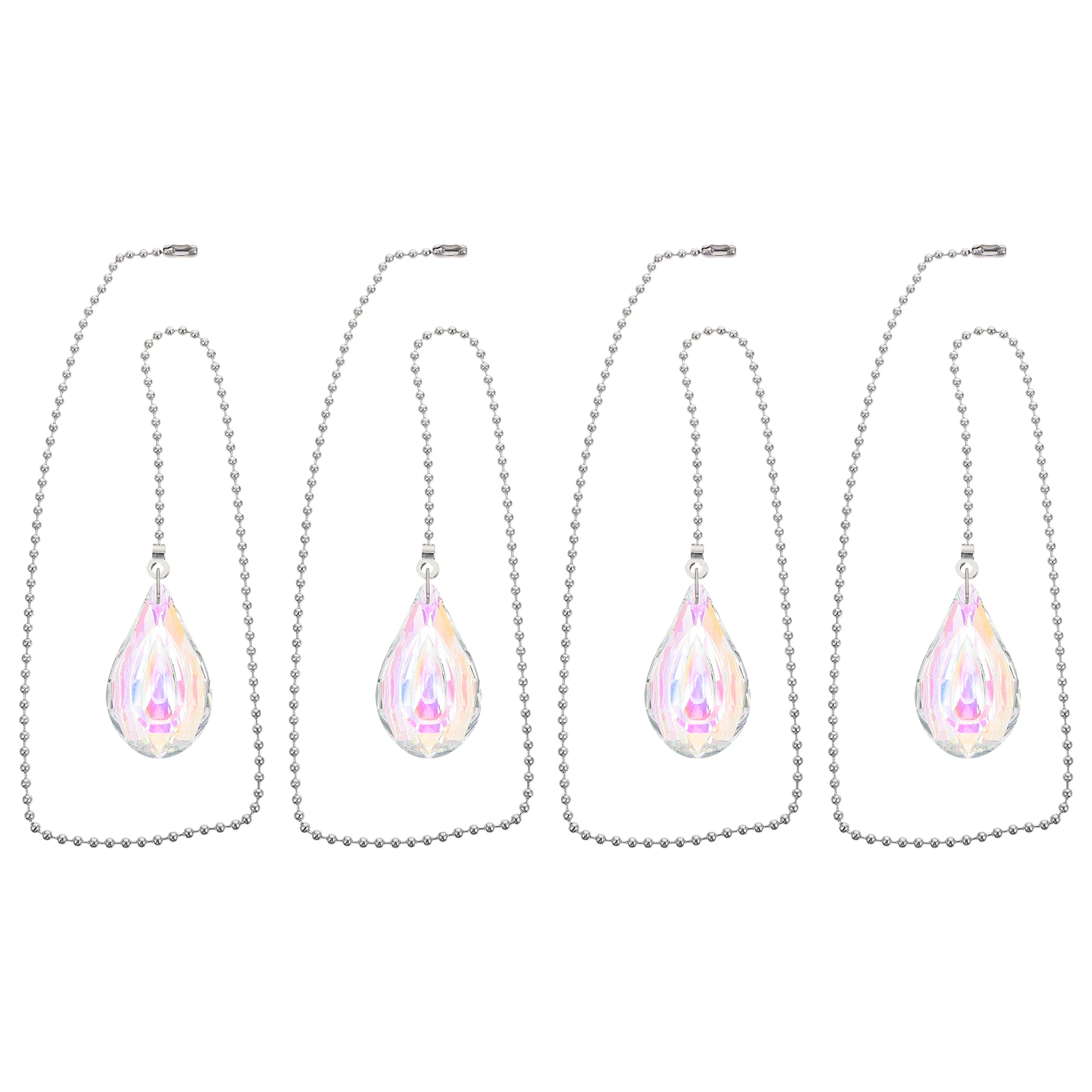 

4pcs Crystal Bead Chains Fan Pulling Chain Pendant Durable Lamp Accessory Ceiling Light Chain Replacement Pulling Ropes Beaded