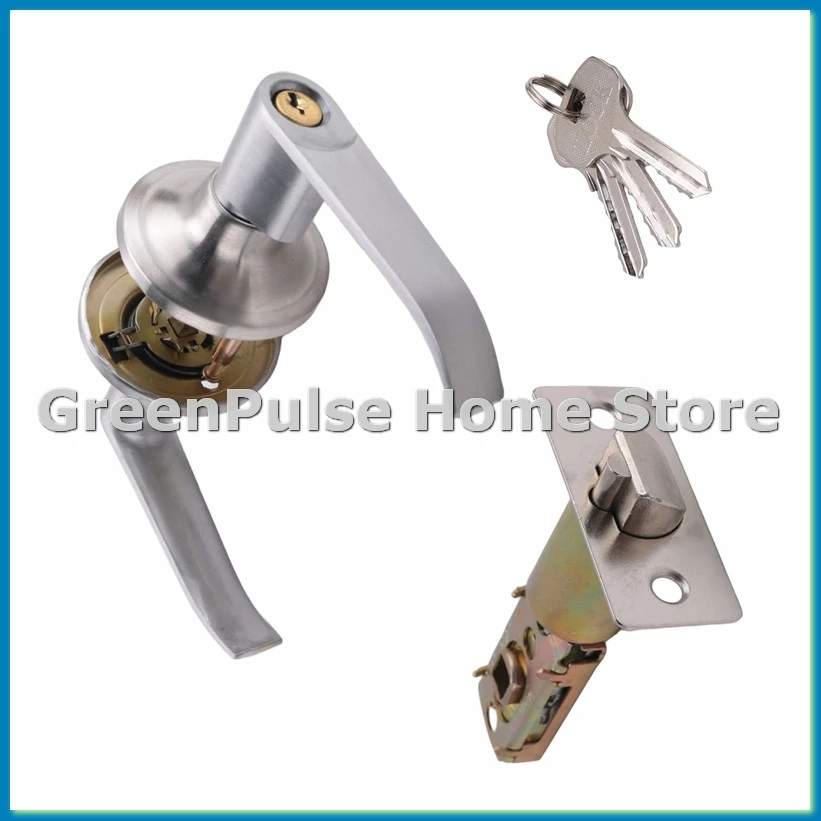 Door Handle Lock Entry Sliding Front Doors Entrance Keyed Locks Home Use for Bedroom Living Room Indoor Household-A44I