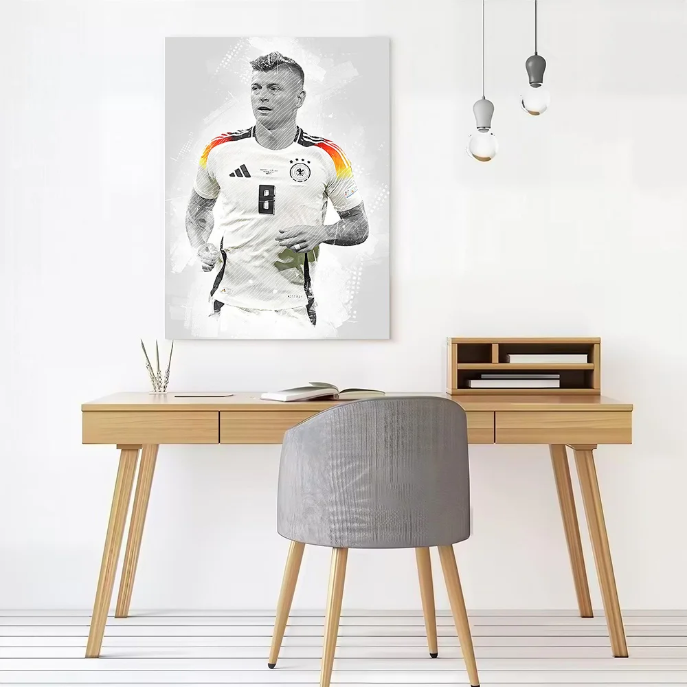 Toni Kroos Canvas Poster Customizable Printed Canvas Painting Wall Art for Fans Room Decoration Gaming Decorative Paintings Home