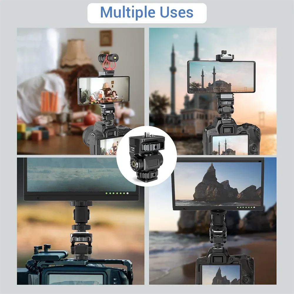 Зажим для камеры DSLR регулируемое крепление для монитора w Холодный башмак 1/4 винт для камеры монитор вспышка фотовспышка Микрофон горячий башмак кронштейн