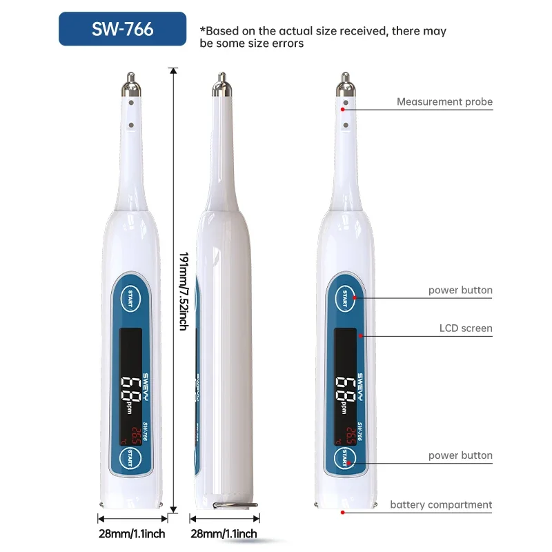 SWEVY SW-766 TDS Meter 0-1000ppm Water Quality Tester Pen Type 1ppm Resolution High Precision Temp Compensation for Drinking Aqu
