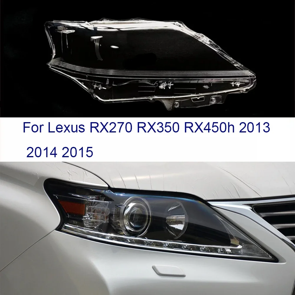 HTTCY  For LEXUS RX RX270 RX350 RX450 2013 2014 2015 front Car Headlight Cover Lens Shell Lampcover Lampshade Headlamp housing