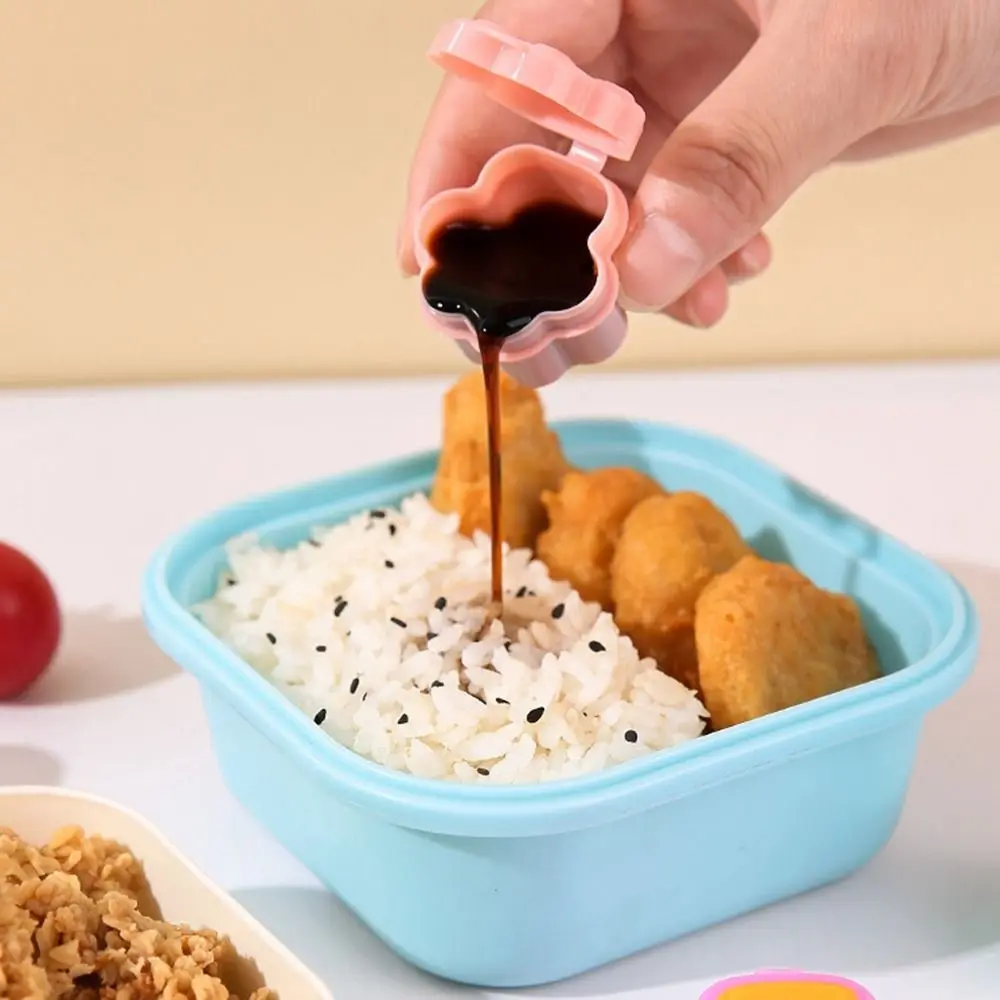 Cute Plastic Mini Tomato Ketchup Bottle Cartoon Mini Soy Sauce Box Cat Paw Salad Condiment Container Lunch