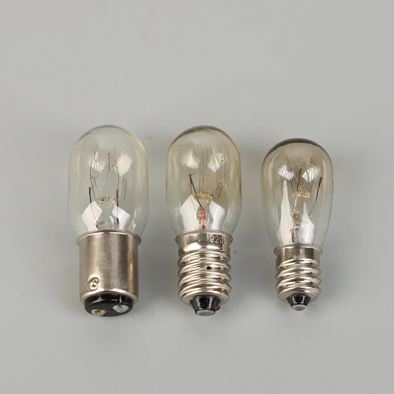 1pcs/set 220V Sewing Machine LED Bulb E12/BA15D/E14 15W Threaded /Plug-in Incandescent Lamp Corn Fridge Lighting Craft Warning