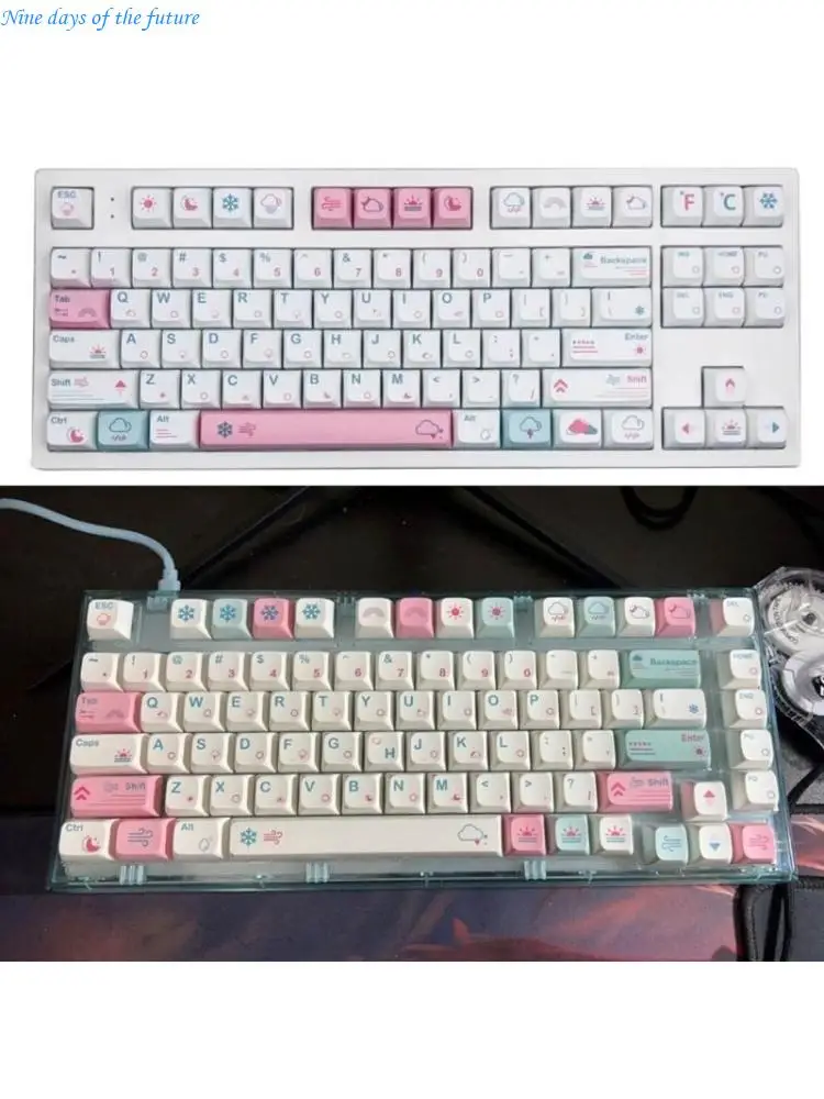Keycaps 132 Keys XDA Profile Keycap Set for Mechanical Keyboard E65A