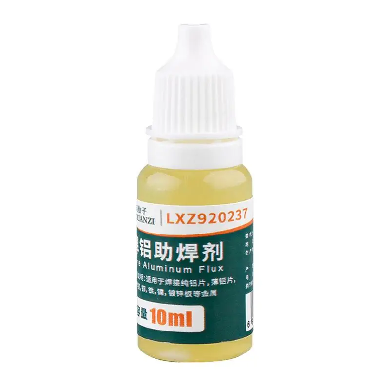 10ml 알루미늄 브레이징 플럭스 액체 솔더 배터리 주석 아연 도금 시트 구리 용 알루미늄 납땜 액세서리 청소 없음