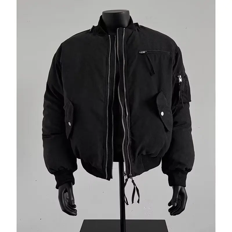 

Мужская рабочая одежда ort Flight Jaet American Sle Верхняя одежда Бомбер Бейсбол irt Cleanfit Thiened Полиэфирное волокно