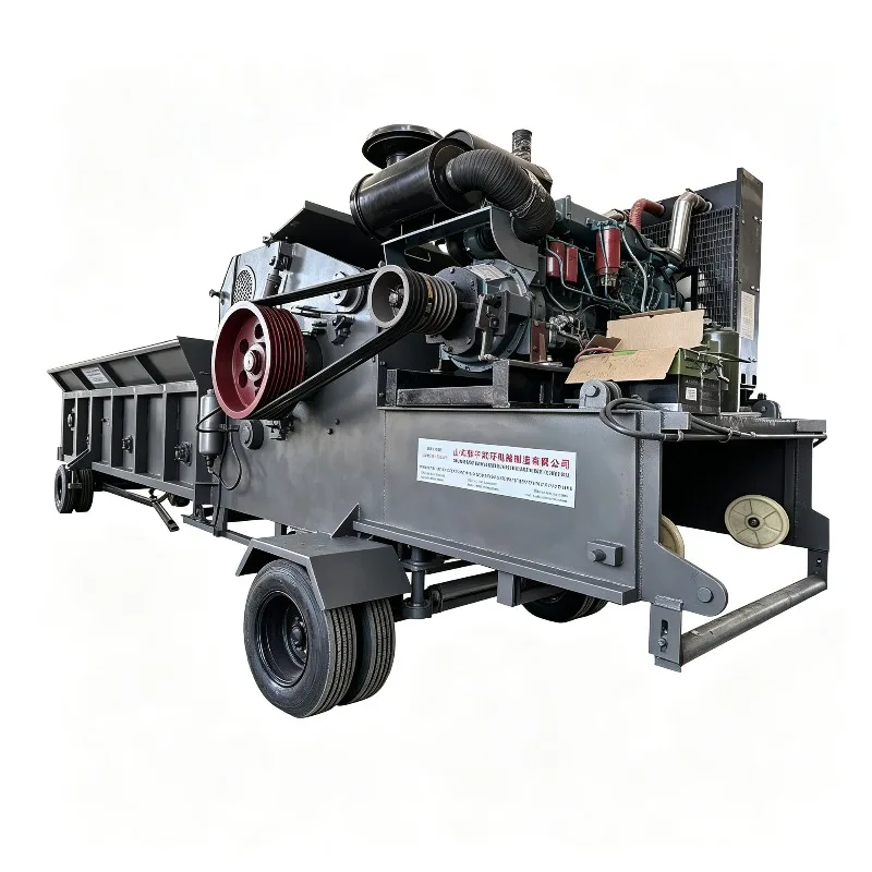 CE Certified Wood Shredder Chipper Processing Machine Wood Crusher Price Nail-Tolerant Diesel Wood Grinder for Pallets/C&D