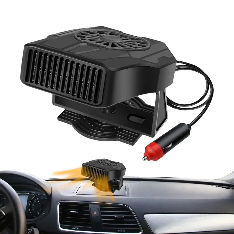 

Portable Car Heater Windshield Defroster Defogger Rotating Portable Compact 2-in-1 Fast Heating And Cooling Modes Defogger