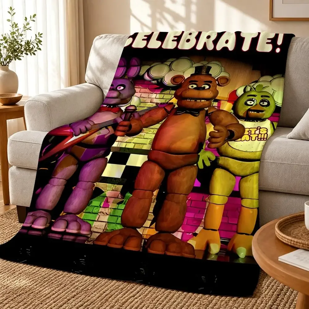 Five Nights at Freddy's Throw 240g flannel blanket, suitable for sofas, beds, offices, exquisite gift blankets