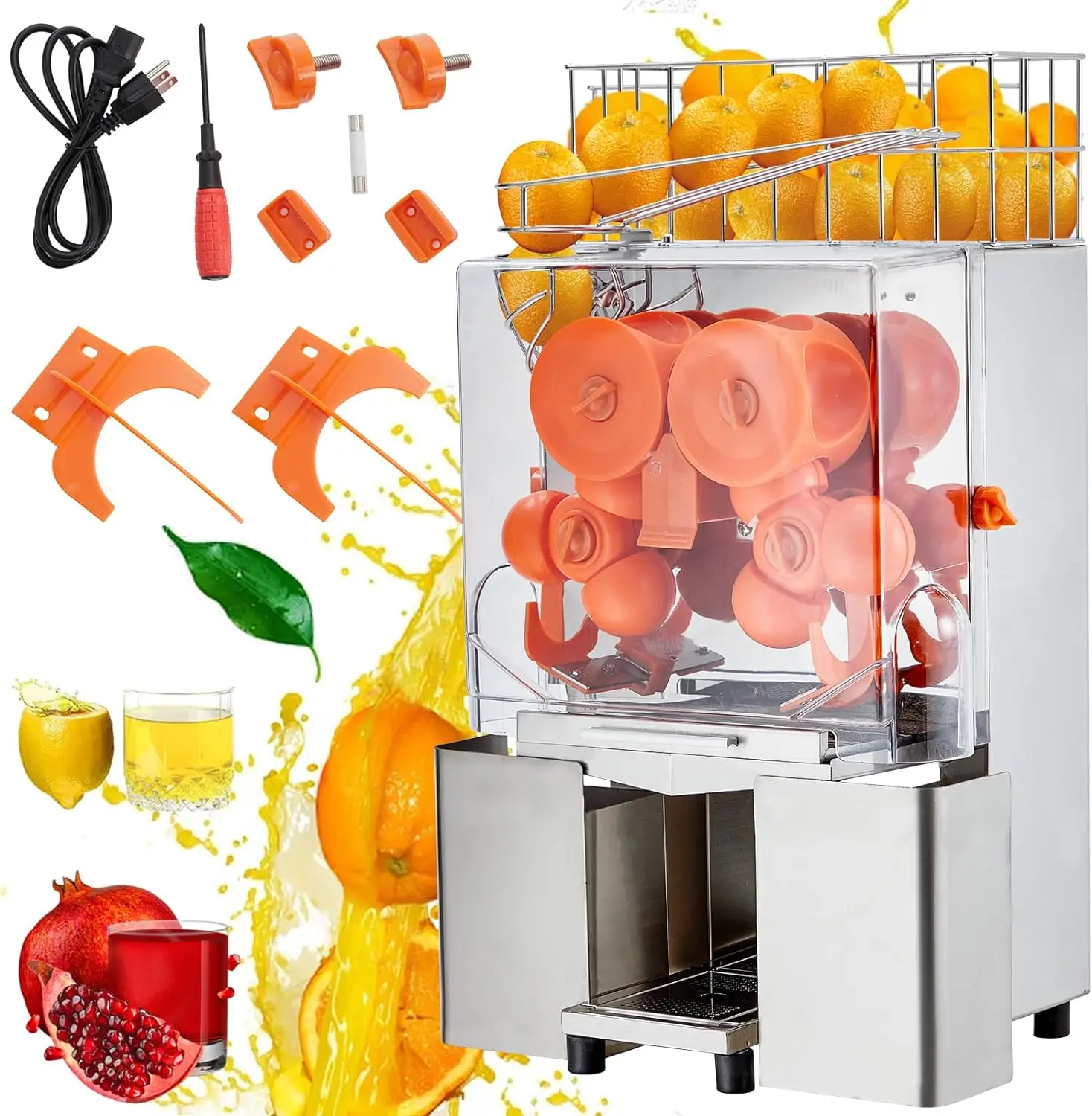 Commercial Juicer Machine, 110V 120W Orange Squeezer for 22-30 per Minute, Electric Orange Juice Machine, For Juice Lovers