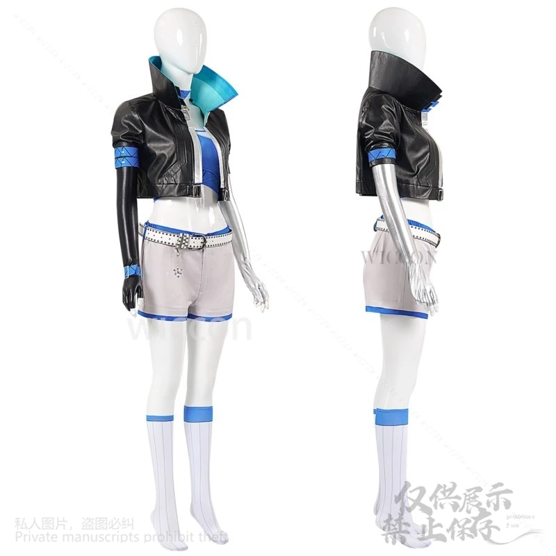 Anime Luna Snow Cosplay Costume Coat Lingeries Sexy Hot Strapless Suit Wigs For Girls Woman Game Rivals Cos Halloween Customized