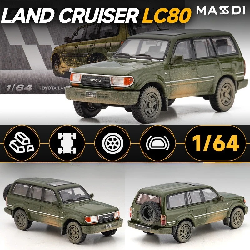 

Моделирование масштаба 1:64 1994, Land Cruiser LC80, литой внедорожник, грязевая версия, металлический игрушечный автомобиль, коллекция подарков для мальчиков и девочек
