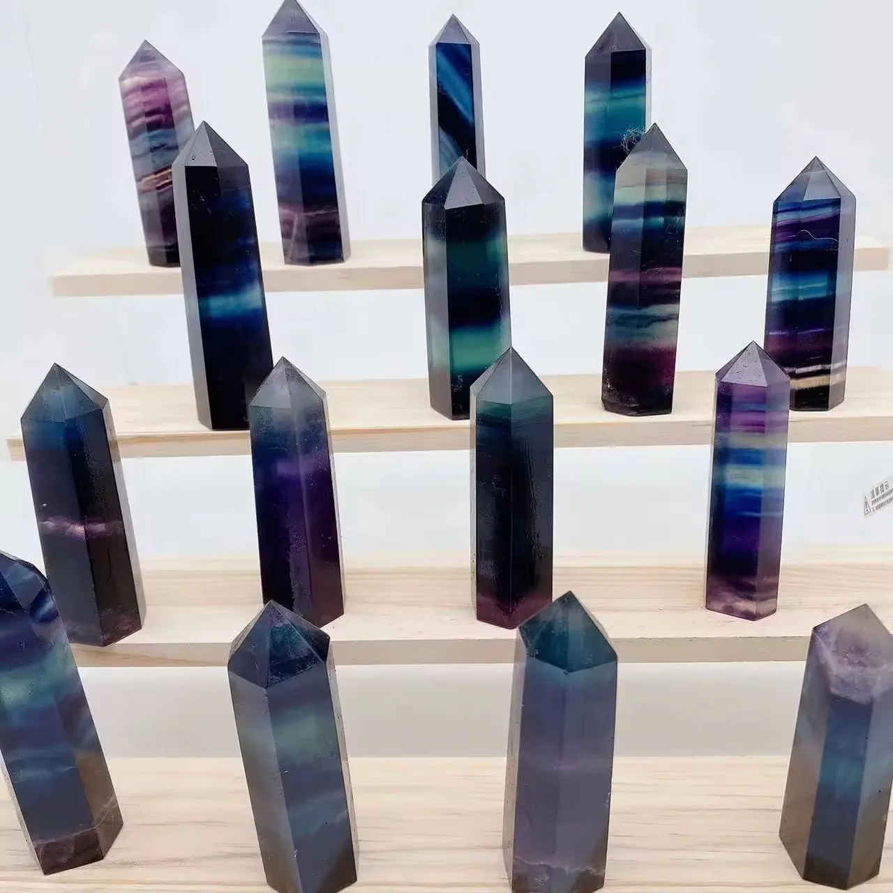 TOP Quality Crystal Healing Stone Rainbow Fluorite Points Wands For Home Decoration