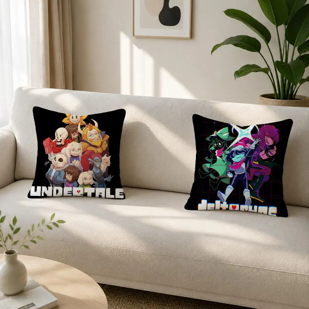 Game Undertale Cushion Cover Soft Plush Cushion Covers Fluffy Throw Pillow Cases for Sofa Bedroom Home Decor