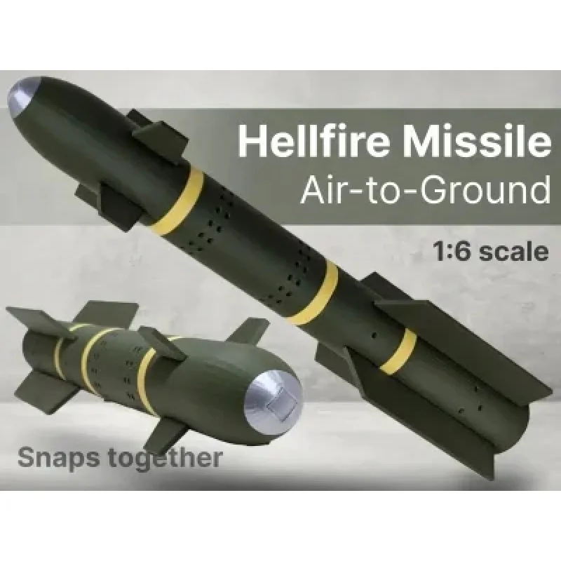1 قطعة نموذج صاروخي من الهواء إلى الأرض مطبوع ثلاثي الأبعاد مضاد للدبابات - هدية واقعية لعشاق عسكري بمقياس 1:6 |   صاروخ مفصل متين