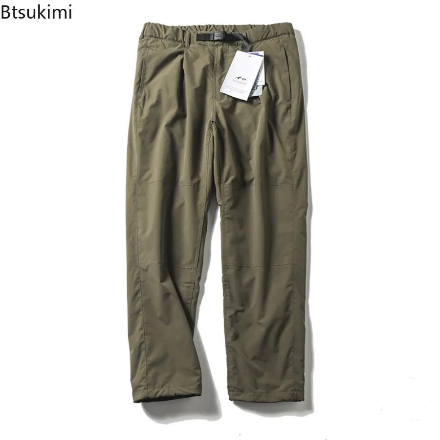 Thiened Fleece Warm Casual Pants for Men Winter Outdoor Windbreak Waterproof Cargo Pants Hikking Climbing Straight Sweatpant Man