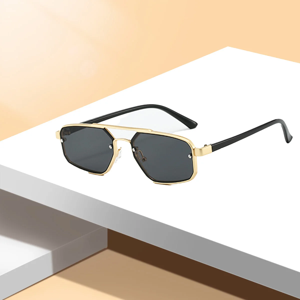 Fashion Rectangle Sunglasses Women Brand Designer Eyewear Vintage Small Frame Sun Glasses Ladies Black Square Y2k Sunglasses