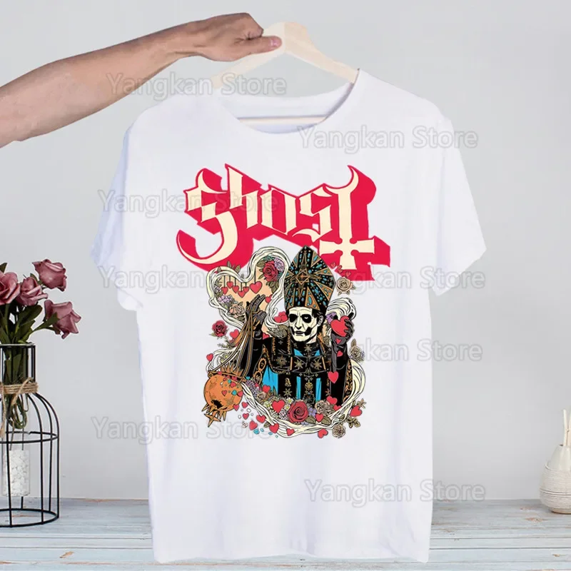 شبح الفرقة الهيب هوب تي شيرت الرجال للجنسين أنيمي الكرتون تصميم الرجال تي شيرت أوم الصيف بلايز قصيرة الأكمام خمر نمط #3